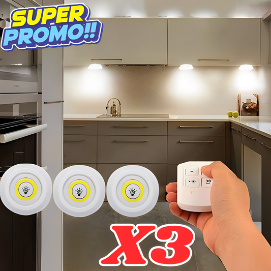 Kit de luces LED x 3 + control remoto